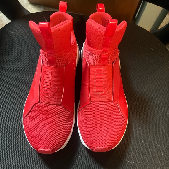puma red sneakers